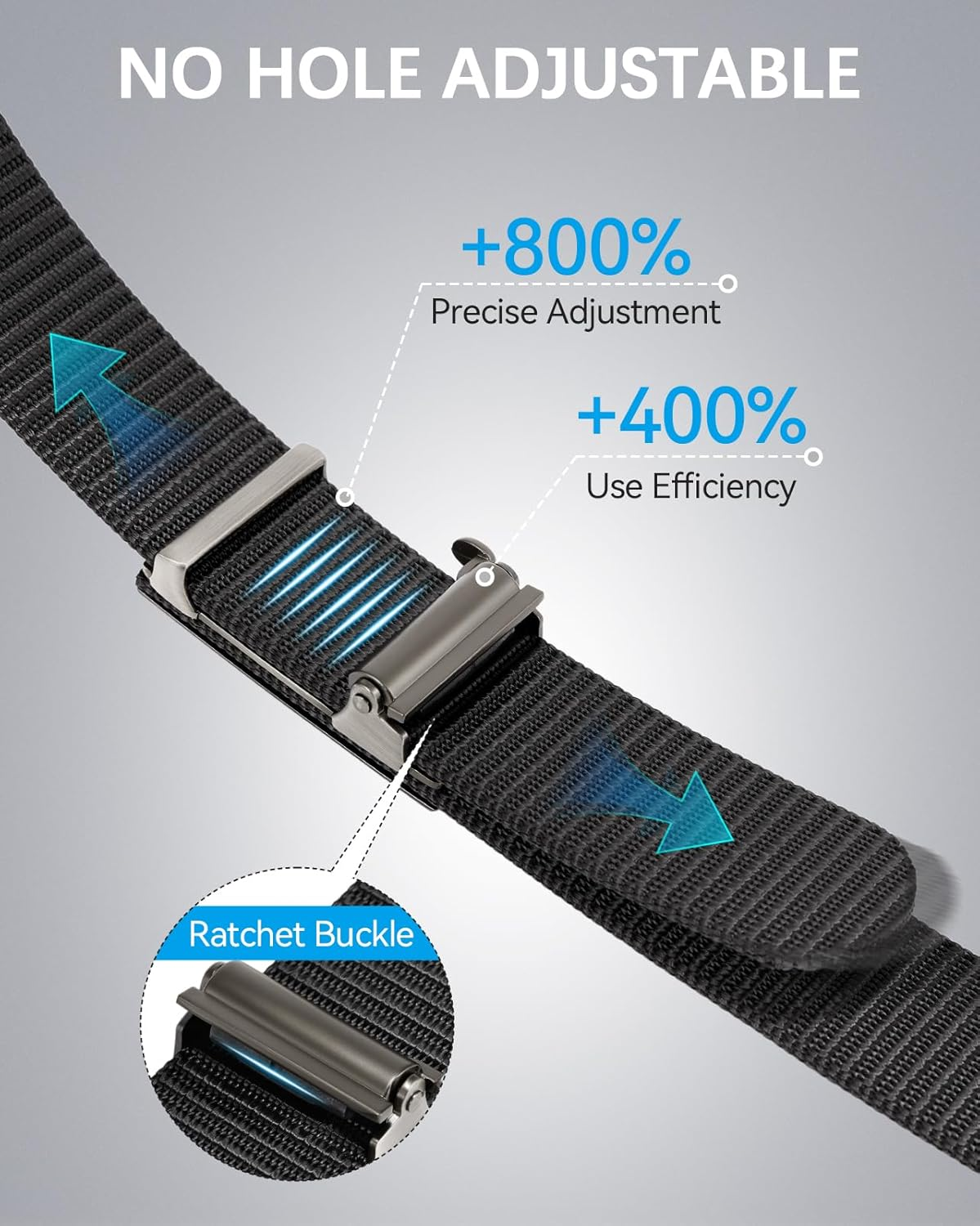 BOSTANTEN Ratchet Web Belt Men, Nylon Golf Adjustable Belt for Men Work Men'S Belt with Casual Tactical Pants image number 4