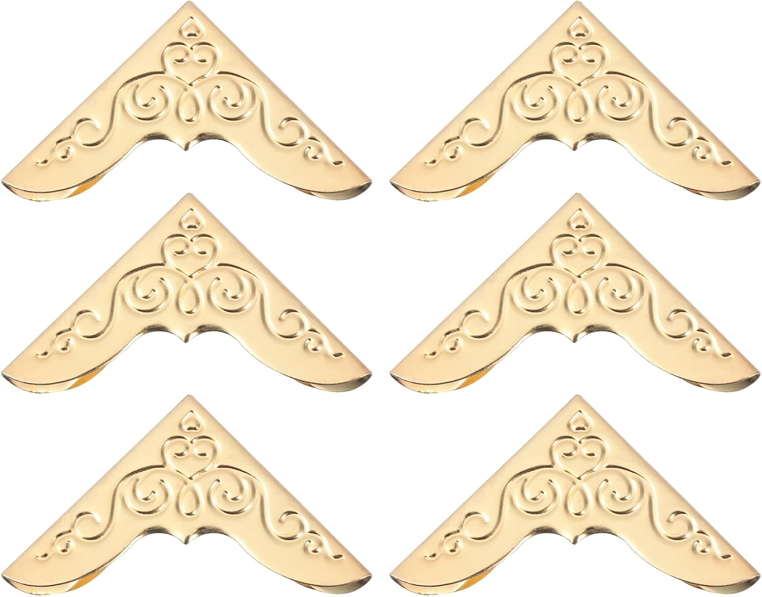 20Pcs Metal Book Corners Vintage Book Corner Protectors Edge Protector Photo Corners Guard Edge Decorative for Photo Book Scrapbook Album Menu Folder image number 2