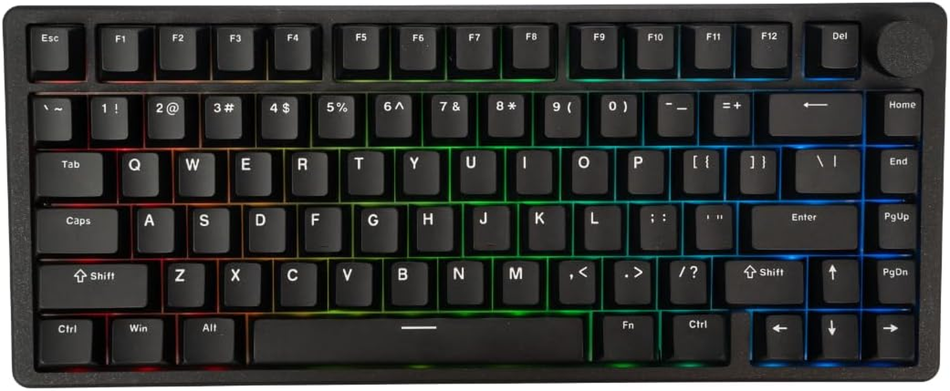 Aftershock ODEN75 Wireless Mechanical Gaming Keyboard | Keyboard 75% | Wireless/Bluetooth | Snow Leopard V2 Linear Switches | Black Gaming Keyboard image number 1