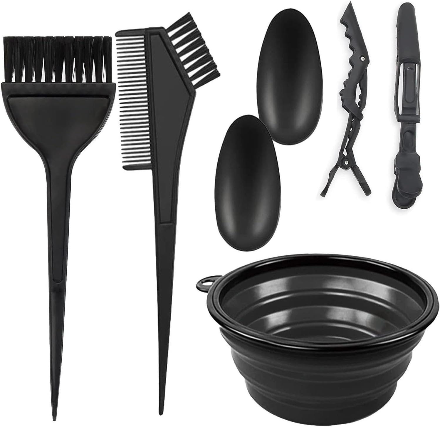 Shengsenfu Hair Dye Color Brush and Bowl Set Hair Color Brush Mixing Bowl Kit, Perfect Tools for Dying Coloring, Applicator Dye & Comb, Mixing Bowl Tint Tool Earmuffs Salon Hair Clips image number 5