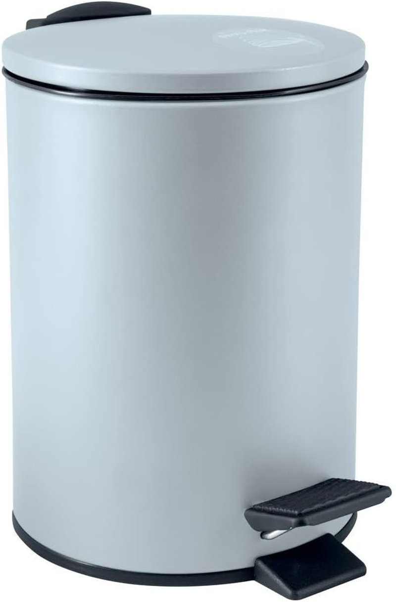 Spirella Adelar Cosmetic Bin 3 Litres Stainless Steel with Soft-Close Mechanism and Inner Bucket Bathroom Rubbish Bin Soft Close Black