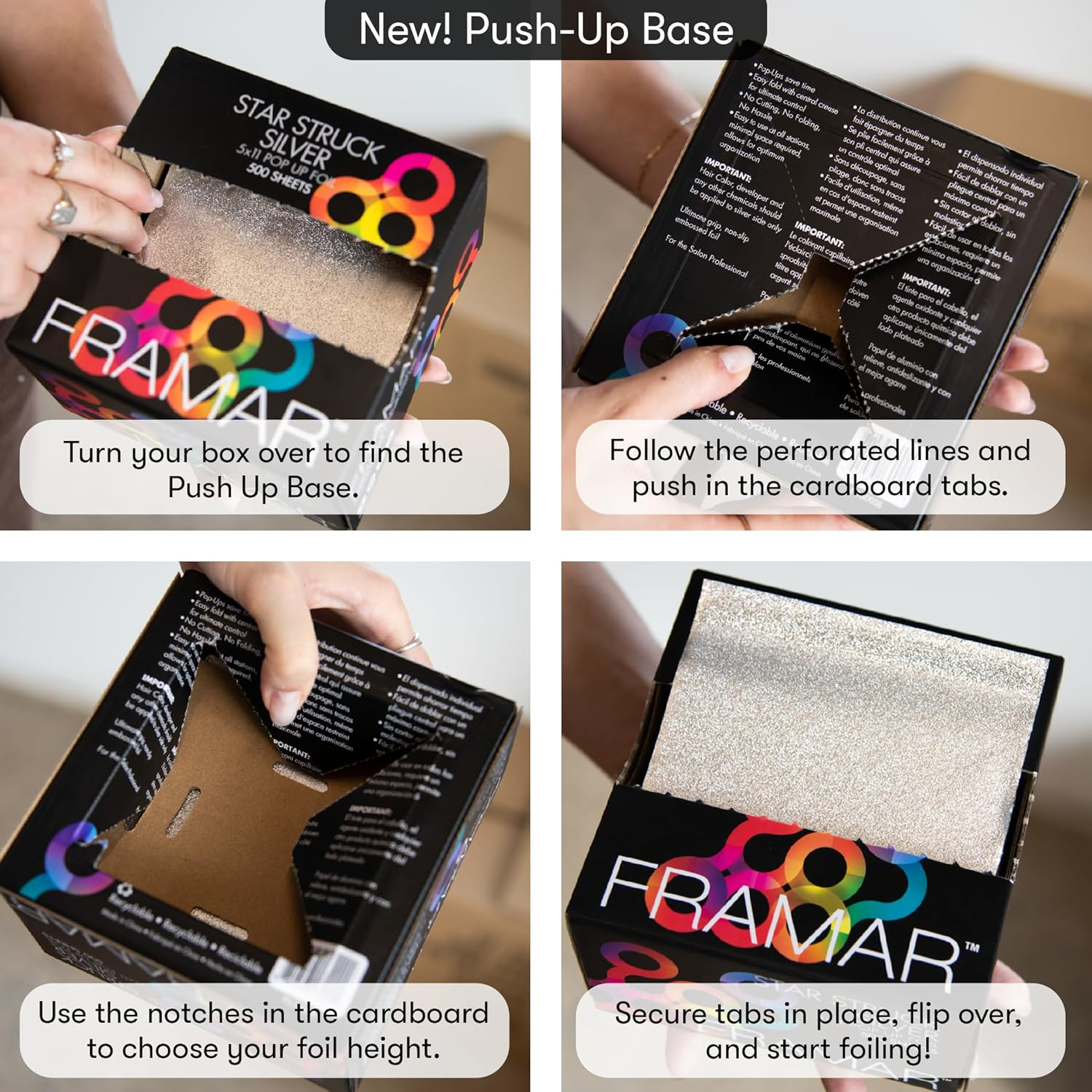 Framar Star Struck Silver Pop up Hair Foil, Aluminum Foil Sheet, Hair Foils for Highlighting - 500 Foil Sheets image number 6