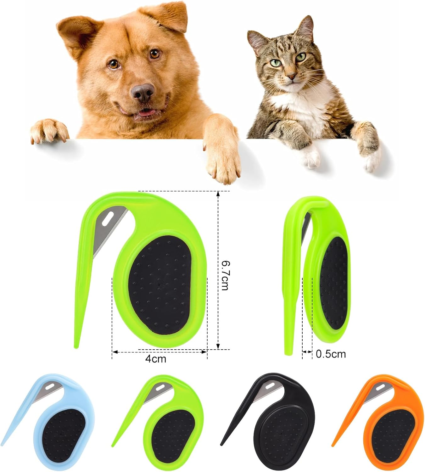 Knot Comb for Cats and Dogs, Portable Detangling Comb for Dogs and Cats, with Non-Slip Handle, Pet Hair Remover, Cat and Dog Comb for Removing Tangled and Loose Hair (Blue image number 6