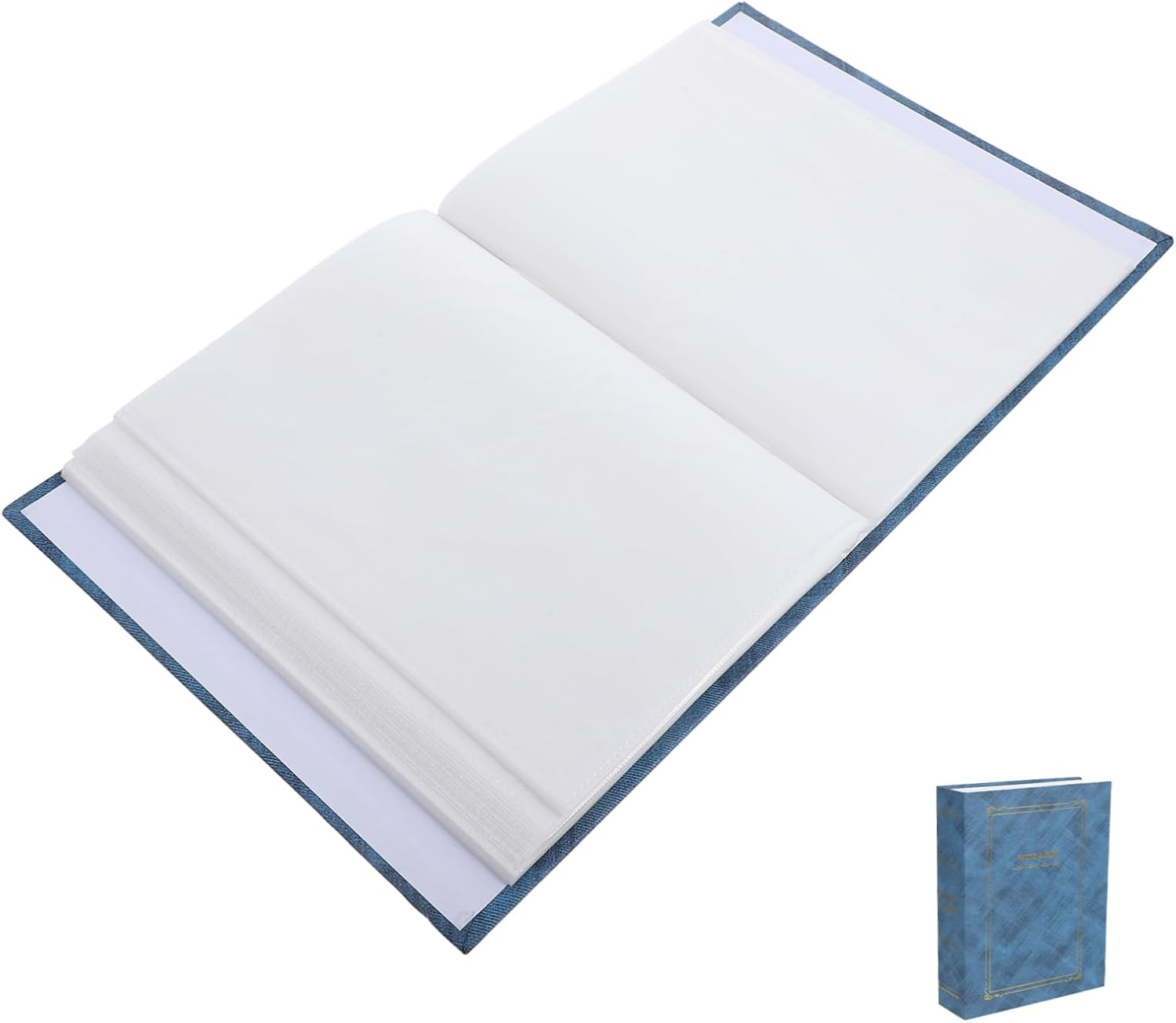 Family Memory Book Capacity Photo Album for Graduation Weddings Special Events Storage Scrapbook for Cherished Pictures with Foil image number 6