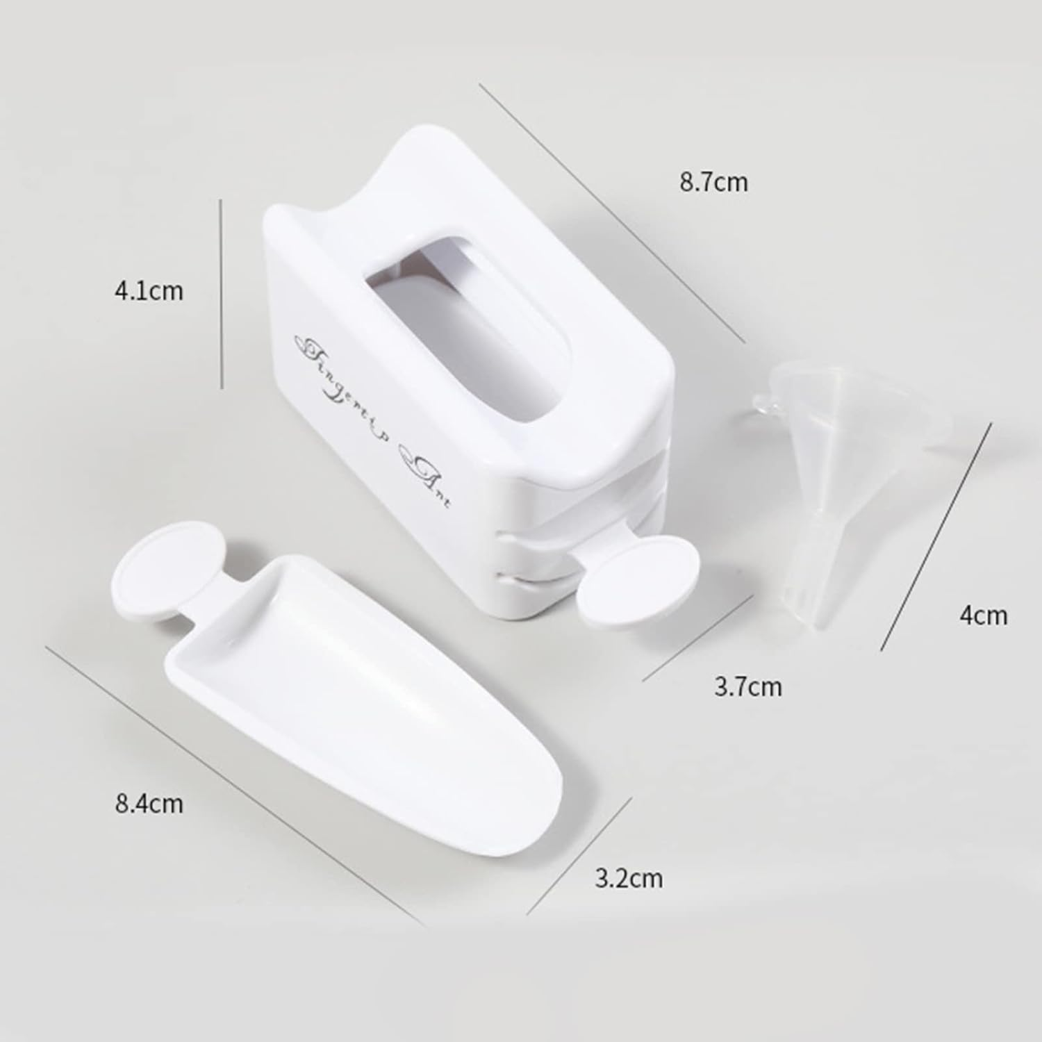 Julycrab Manicure Double-Layer Nail Powder Diamonds Recycling Box Dip Powder Recycling System Portable Dip Powder Container Nail Art Tools image number 5