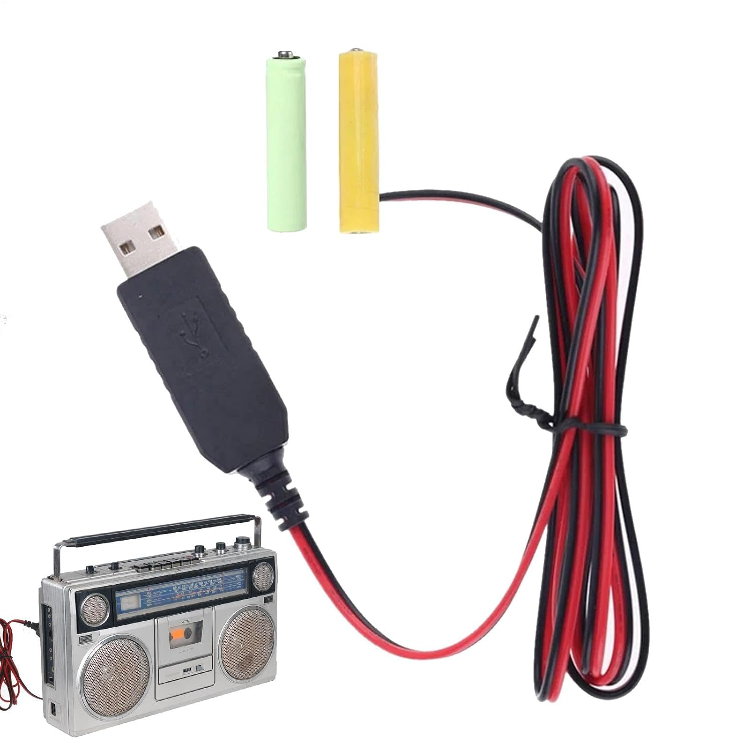 AA/AAA Battery Eliminators - Battery Eliminators AA, Voltage Converter Cable 5V to 3V 1M | Replace Adapter, USB Supply Cable Replace AA/AAA Batteries for LED Lights, Small Fans, Game
