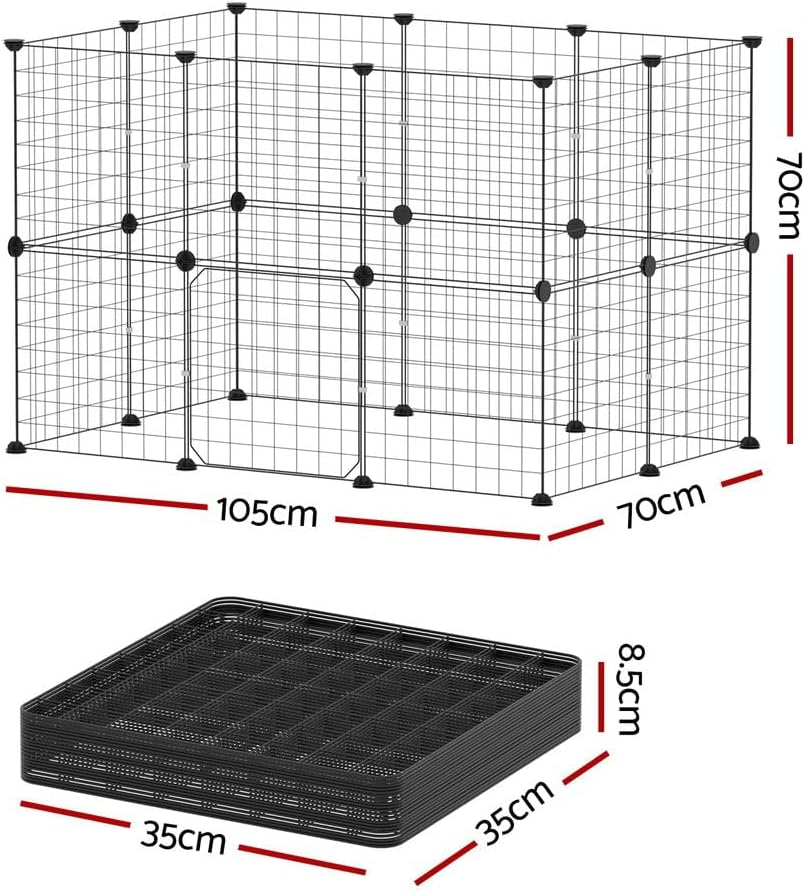 I.Pet Pet Playpen Enclosure Cage 20 Panels Puppy Fence Play Pen Foldable Metal image number 5