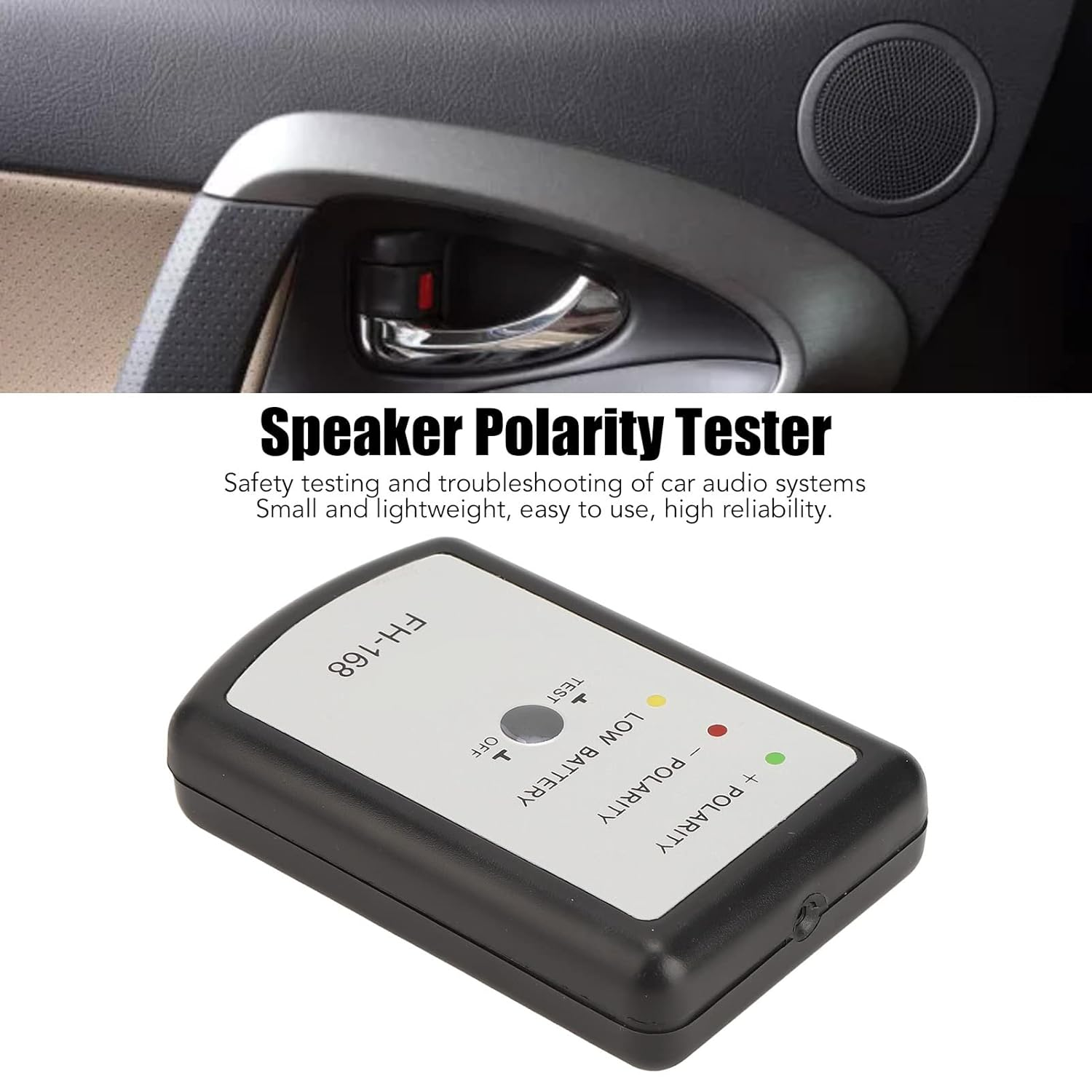 Speaker Polarity Tester, Automotive System Phase Meter for Car Subwoofer Tweeter, Detect Correctness of Speaker Connections image number 3