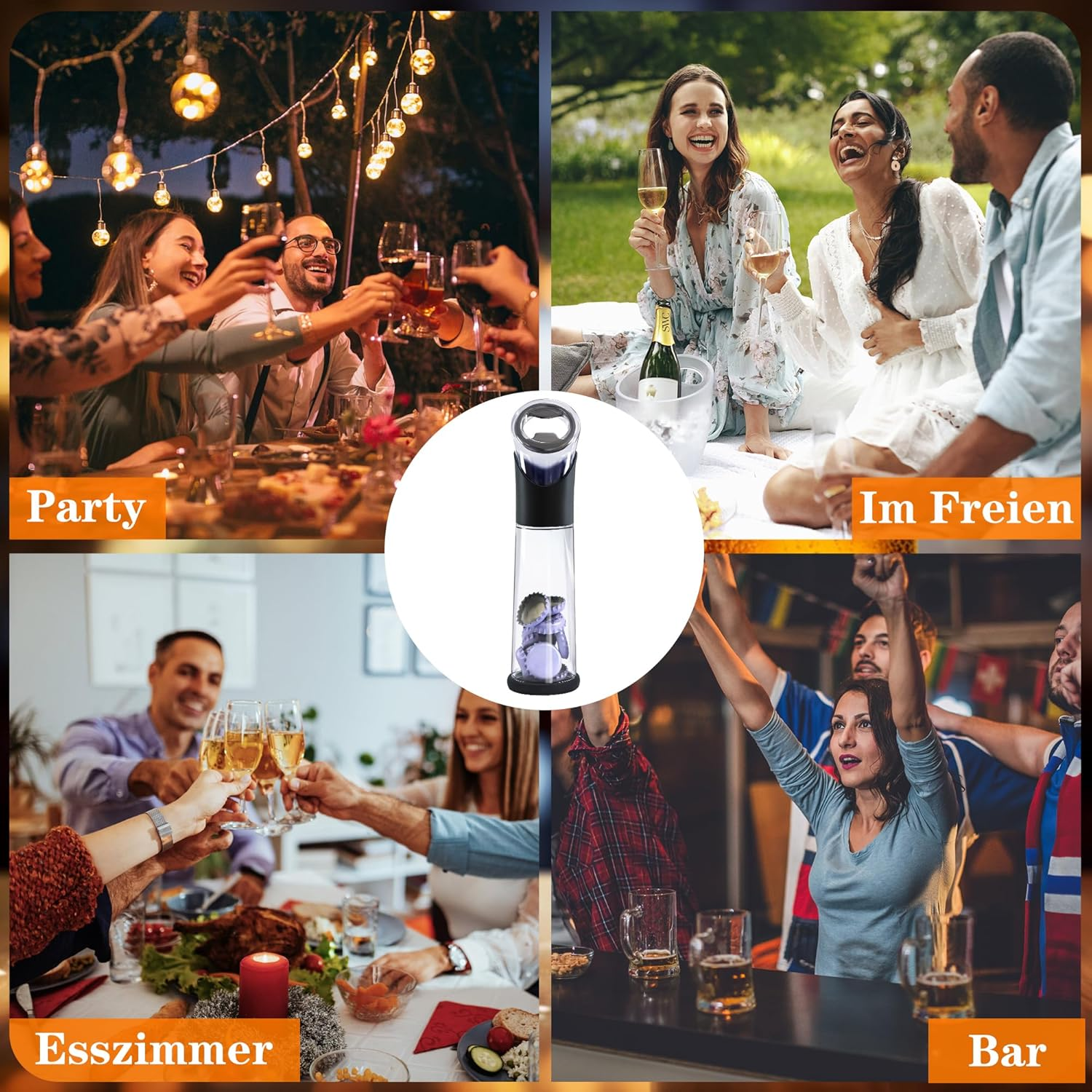 Bottle Opener with Collection Container, Gifts for Men Beer Opener Funny Beer Bottle Opener Beer Gift, Bottle Cap Collector for Beer Bar Kitchen Outdoor image number 6