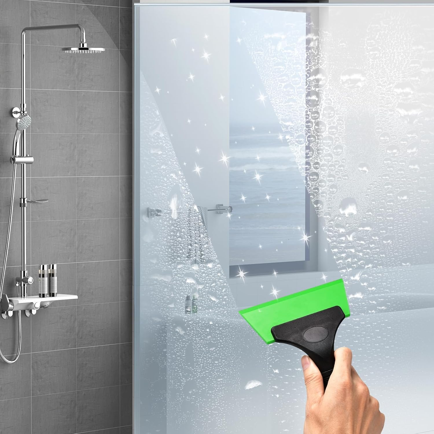 3 Pack Window Tint Squeegee, Small Squeegee with Non-Slip Handle, Car Window Tint Kit (Black+Blue+Red, 18 * 13Cm) image number 4