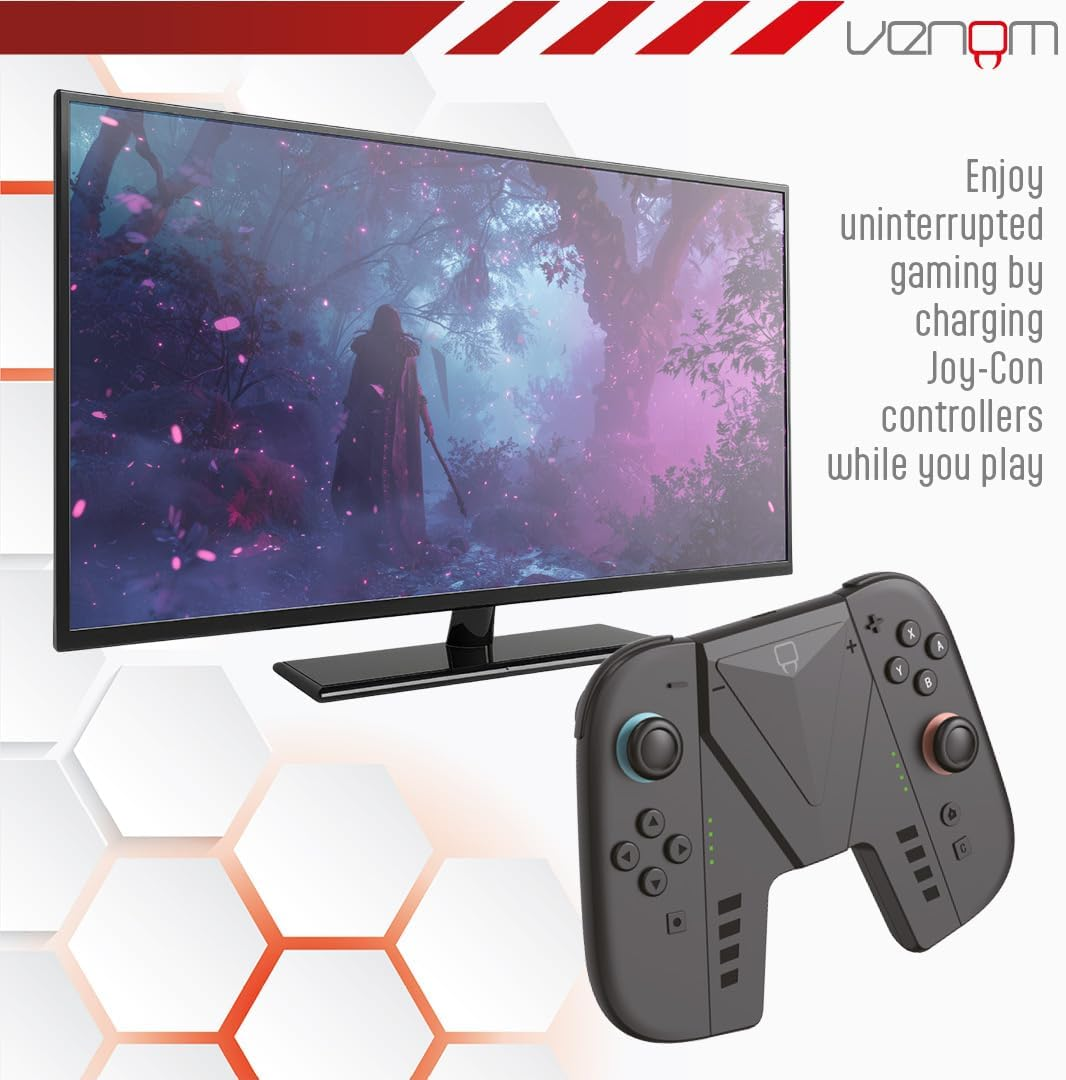 Venom Switch 2 Joy-Con Play & Charge Grip (Nintendo Switch 2) - Amazon Exclusive