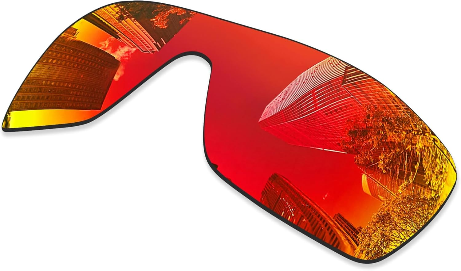 Combine8 Ploarized Replacement Lenses for Oakley Turbine Rotor OO9307 Sunglasses - Black + Fire Red image number 6