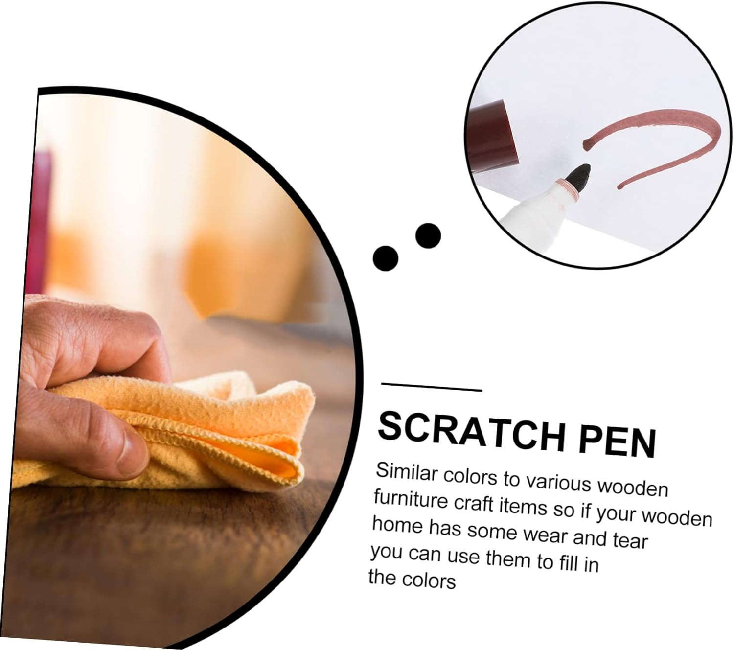 10Pcs Touch up Pen Furniture Repair Markers Furniture Scratch Remover image number 3