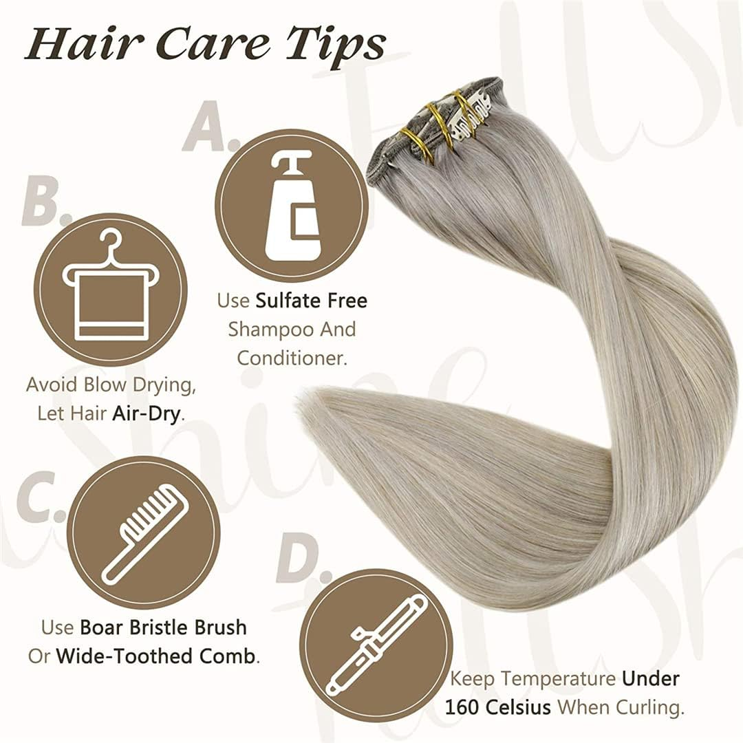 Clip in Human Hair Extensions Ombre Color Hairpins 7-10Pcs 100G Double Weft 100% Machine Remy Natural Hair 4 27 4 4 18Inches 100G image number 3