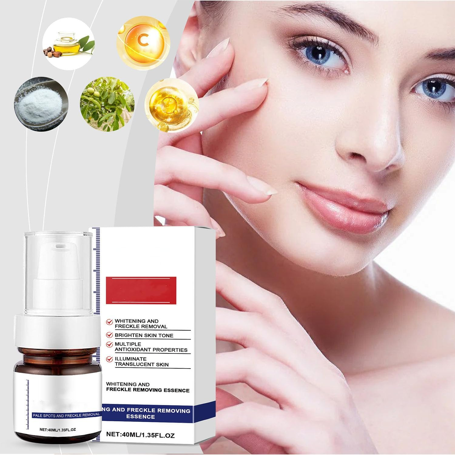 Aobenz Serum, Aobenz Spot Remover Serum, Aobenz Whitening and Freckle Removing Essence, Hydrating and Moisturizing, Gentle Dark Spot Remover, Face Serum for Women (1Pcs) image number 4