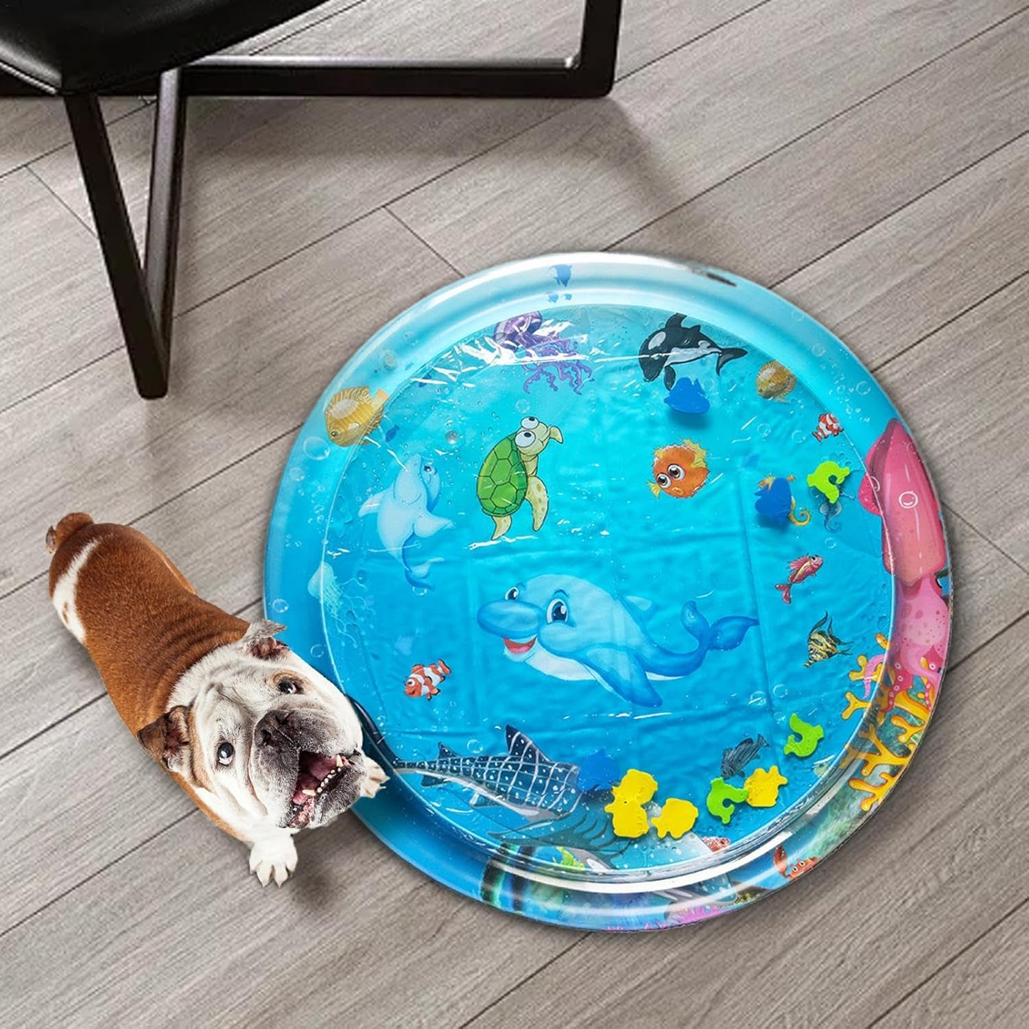 Cat Sensory Water Playmat - Multipurpose Cartoon Water Mat,Dogs Cats Portable Mat, Cute Interactive Toys for Puppies, Kittens image number 5