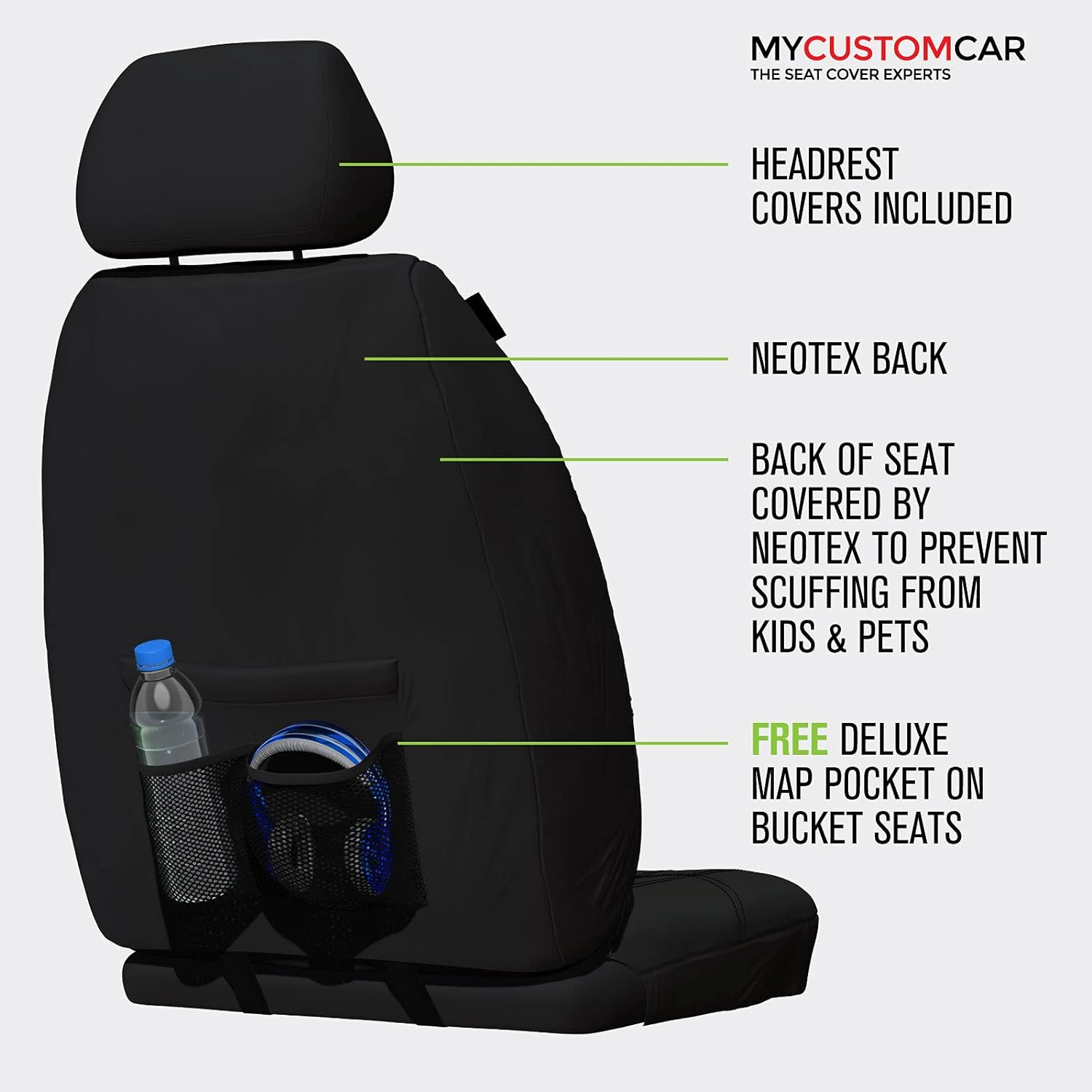 For Subaru Impreza Hatch Sedan 2012-2023 Waterproof Fabric Frt Seat Cover image number 6