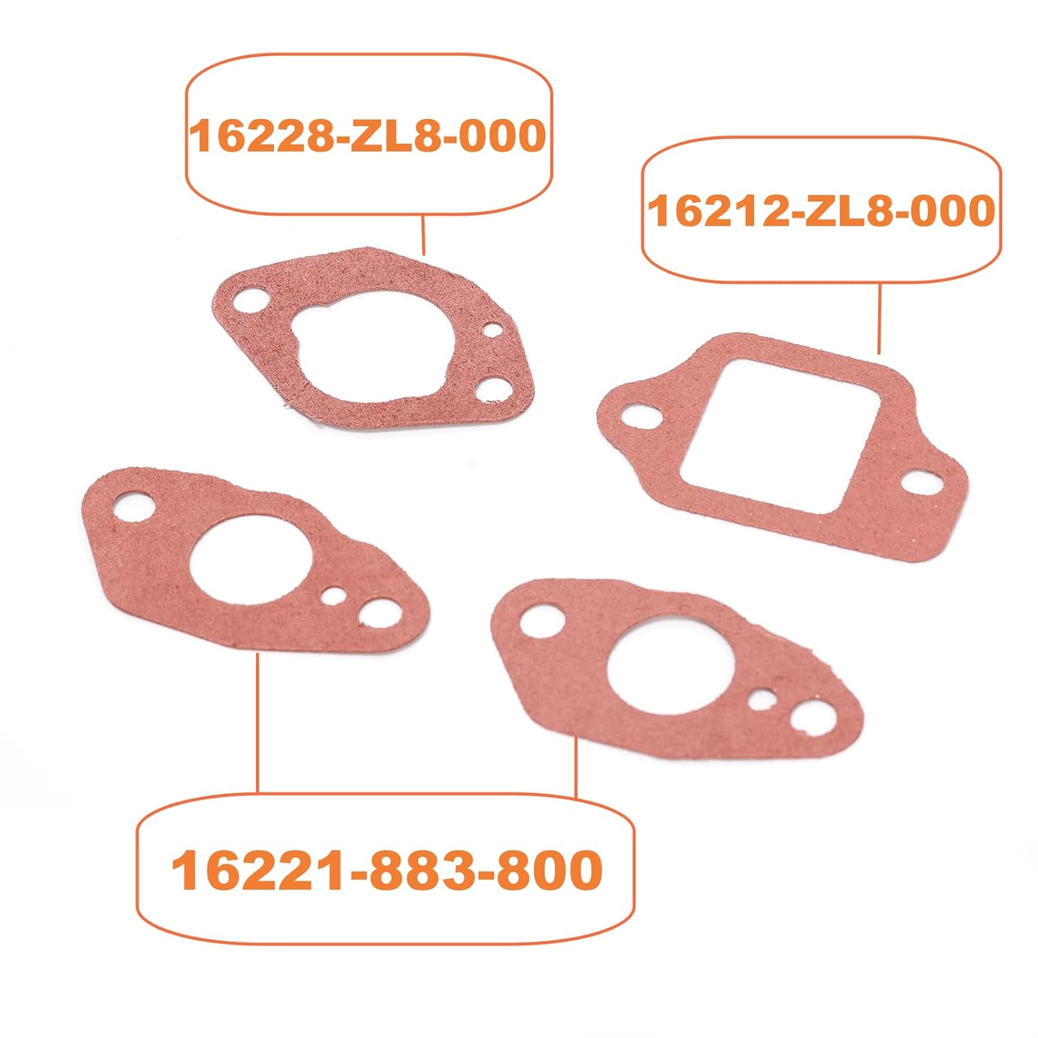 10Pcs Lawnmower Carburetor Gasket for Honda GCV135, GCV160, GCV190 Engines HRB425C, HRB475C, HRB476C, HRB536C (16221883800) image number 4