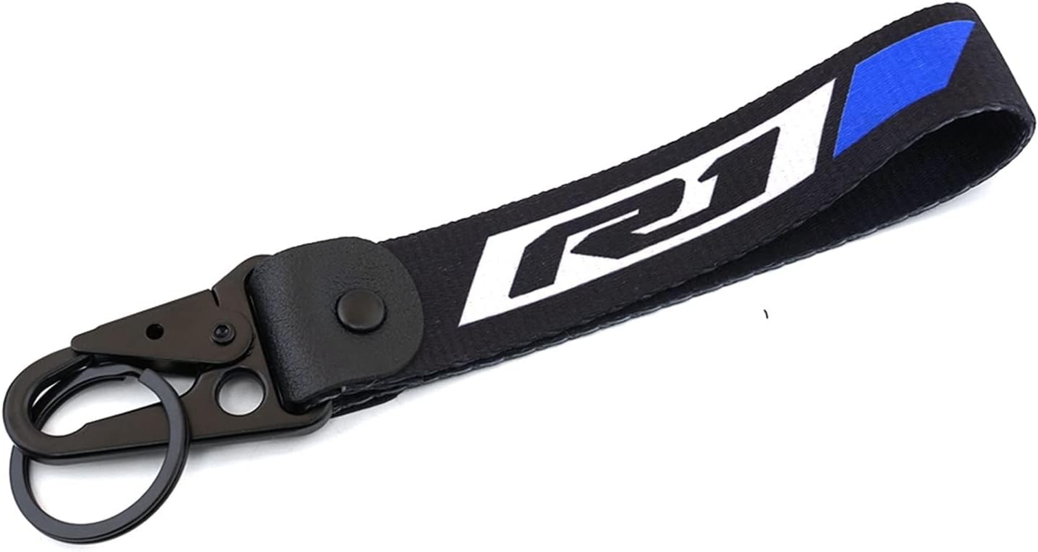 WYJDZSW Keyring Keychain Compatible with Yamaha R1 R6 R3 YZF-R6 2015 Yzf R1 2006 Yzf-R3 All Years Accessories Motorcycle Embroidery Key Ring Chain