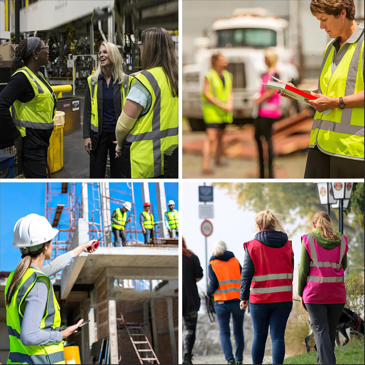 AYKRM Work Vest High Visibility Vest Women'S Safety Vest Running Vest with Zip and Pockets image number 5