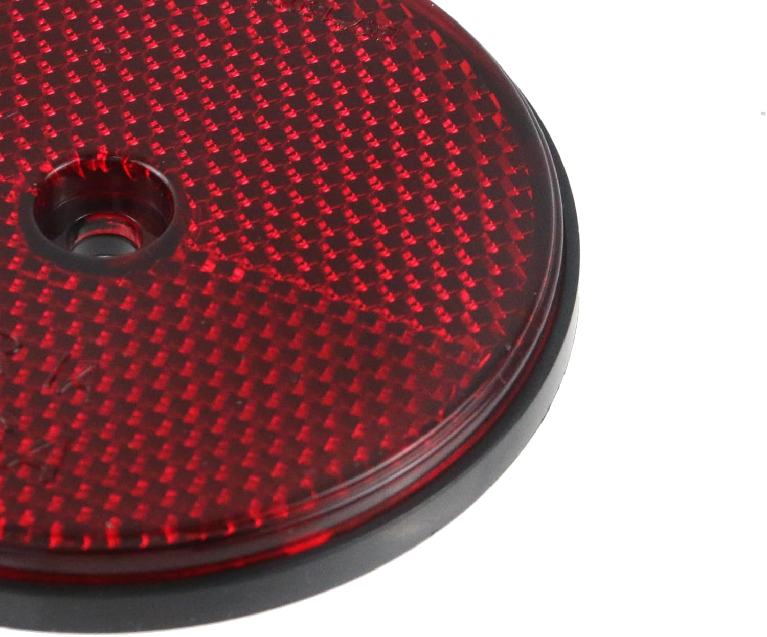 KUMGROT 2 PCS round Reflector Road Safety Stick-On Rear Reflectors for Trailer Caravan Truck Lorry or Agricultural Machines Red image number 2