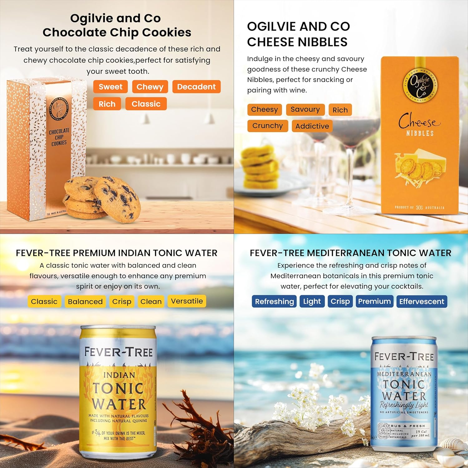 Luxury Gin and Gourmet Snack Hamper, Elegant Gift Hamper for Birthday or Thank You, Selection with Gin, Tonic, Nuts and Treats image number 1