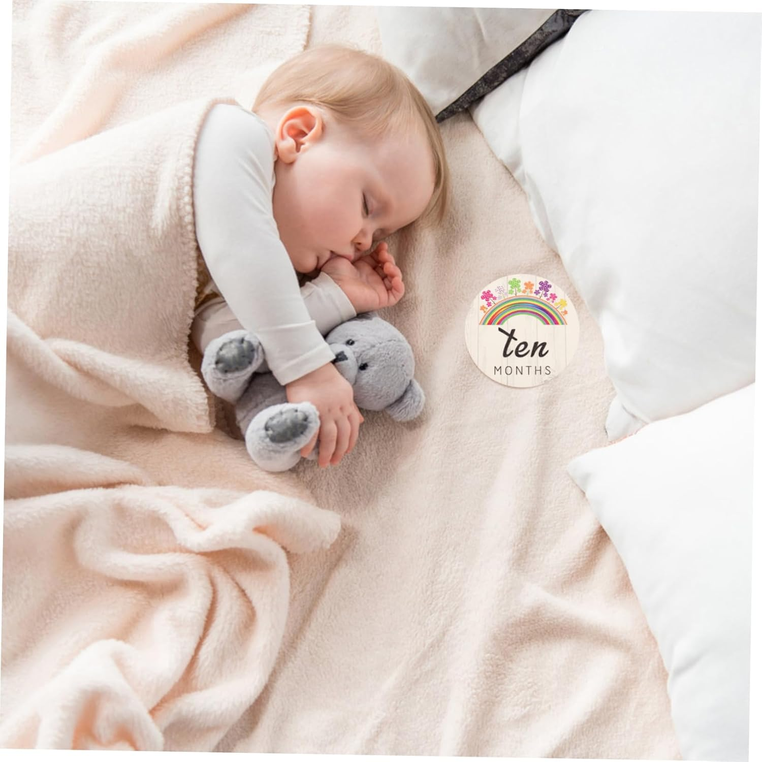 UPKOCH 14Pcs Wooden Monthly Milestone Cards Decorative Milestone Keepsakes Unisex Photography Props for Newborns Creative and Durable Design with Beautiful Wood Grain image number 5