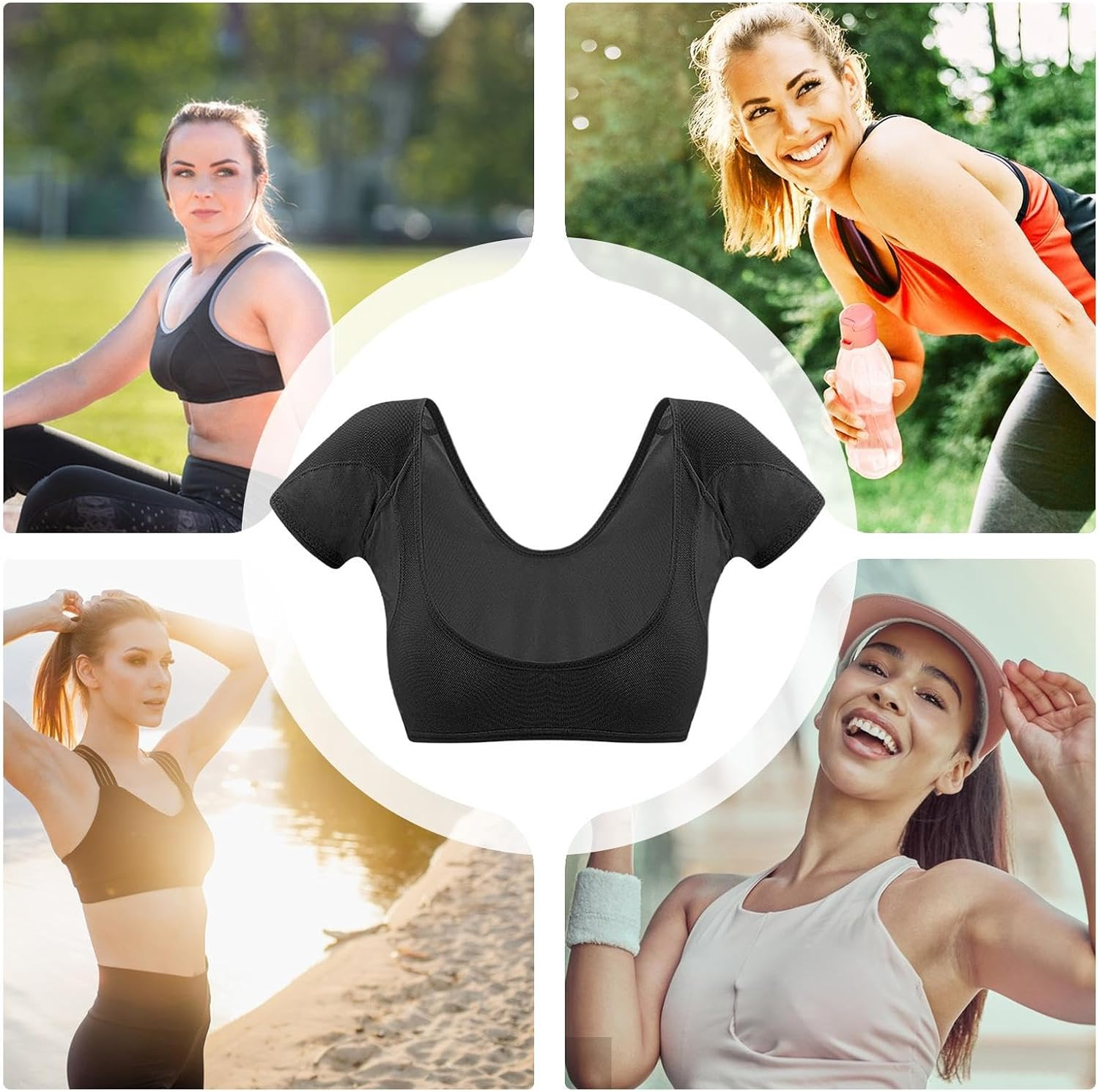 Underarm Sweat Vest | Armpit Sweat Proof Shirt,Washable Reusable Short Sleeve Vest, Breathable Quick Drying Guard Shield