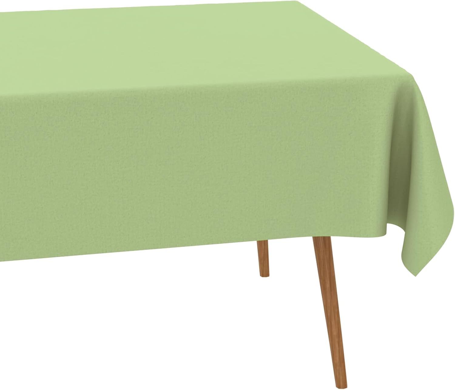 Disposable Plastic Tablecloth - 6 Pack Green Rectangle Table Cloth for Wedding, Party, Picnic, Camping, BBQ, Waterproof Table Cover, 54 X 108 Inch. - Light Blue Gold Dot image number 4
