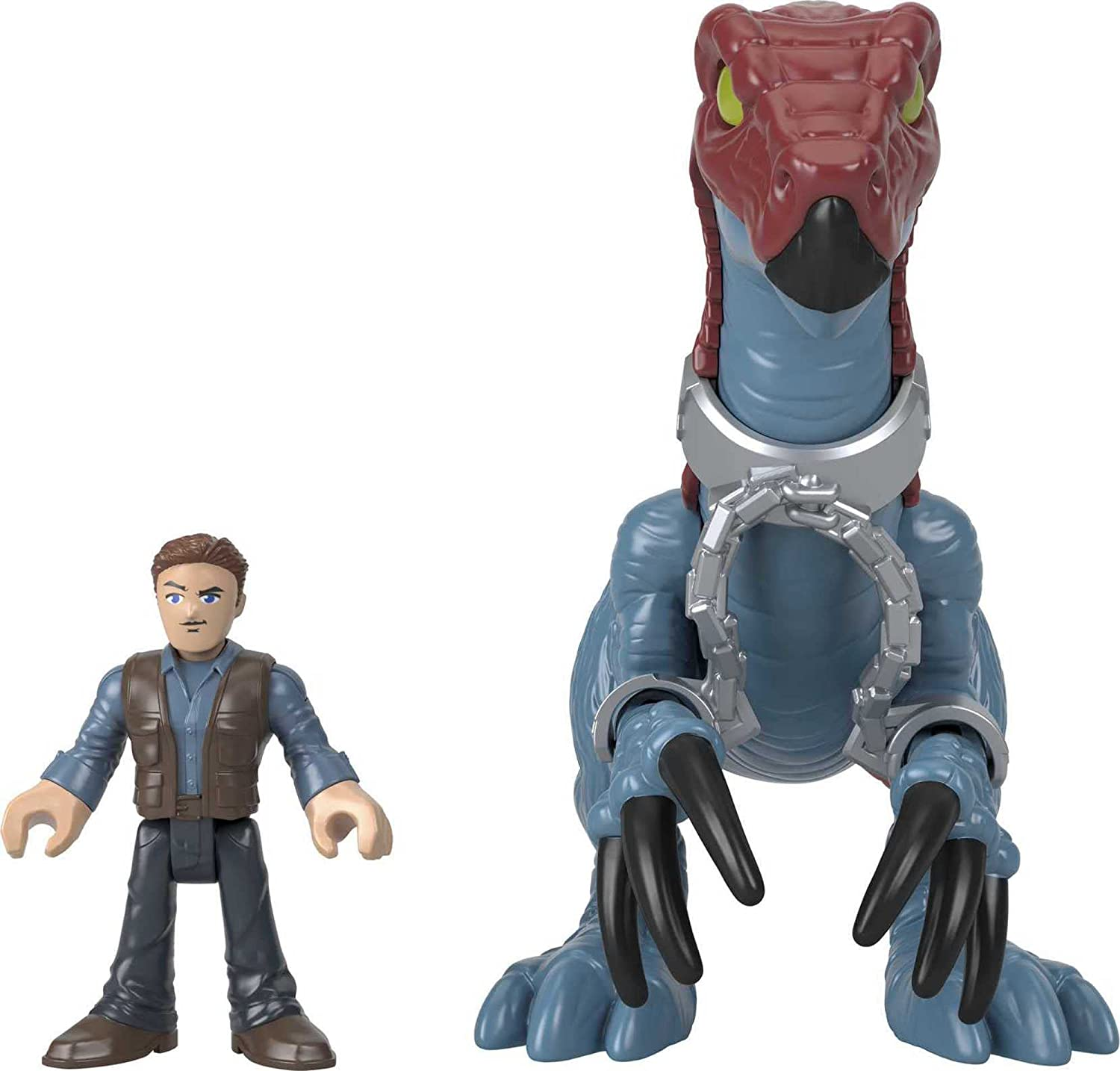 Fisher-Price Imaginext Jurassic World Dominion Therizinosaurus Dinosaur & Owen Grady 3-Piece Poseable Figure Set for Preschool Kids Ages 3 and Up image number 5
