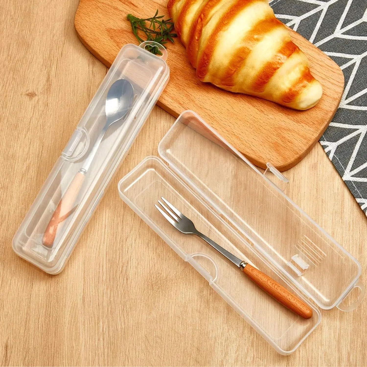 SAHENITEANA 4 Pack Portable Travel Toothbrush Case, Portable Clear Toothbrush and Toothpaste Storage Container Hard Plastic Transparent Toothbrush Carrying Box for Home,Travela, School image number 3