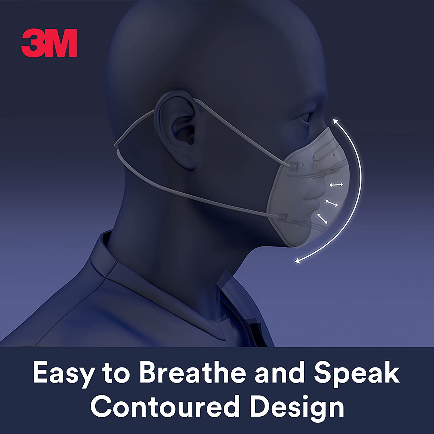 3M P2 Particulate Vertical Flat Fold Disposable Respirator 25 Pack image number 4