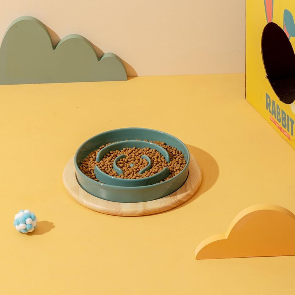 Sarini Slow Feeder Dog Bowl for Small to Medium Dogs, Green image number 2