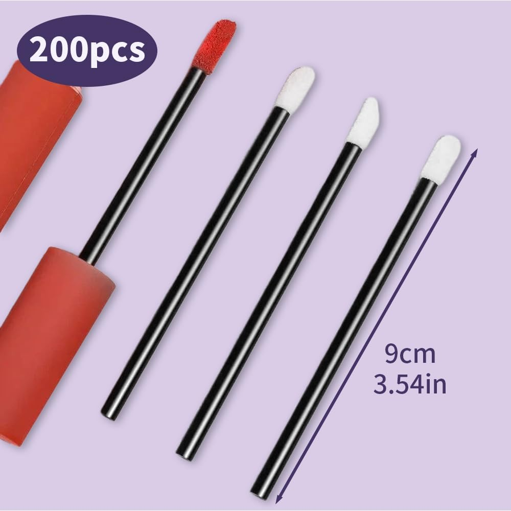200 Pcs Lip Wands with Box,Applicators Lipstick Wand Tool Kits Beauty Tool for Women Makeup image number 2