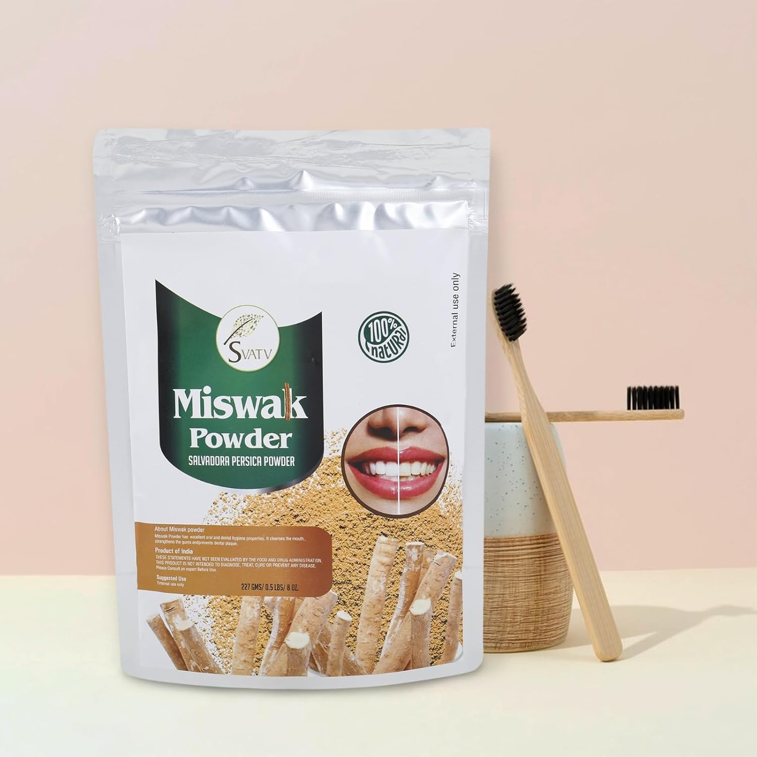 SVATV Miswak Powder 227 Gram (8 Oz) image number 3