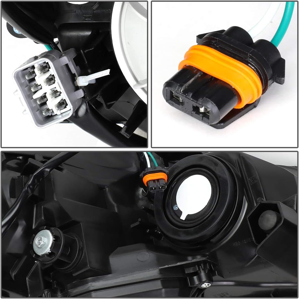 DNA MOTORING HL-OH-SLEG10-BK-CL1 Black Housing Clear Corner Projector Headlights W/Led Side Markers Compatible with 10-14 Legacy Outback image number 4