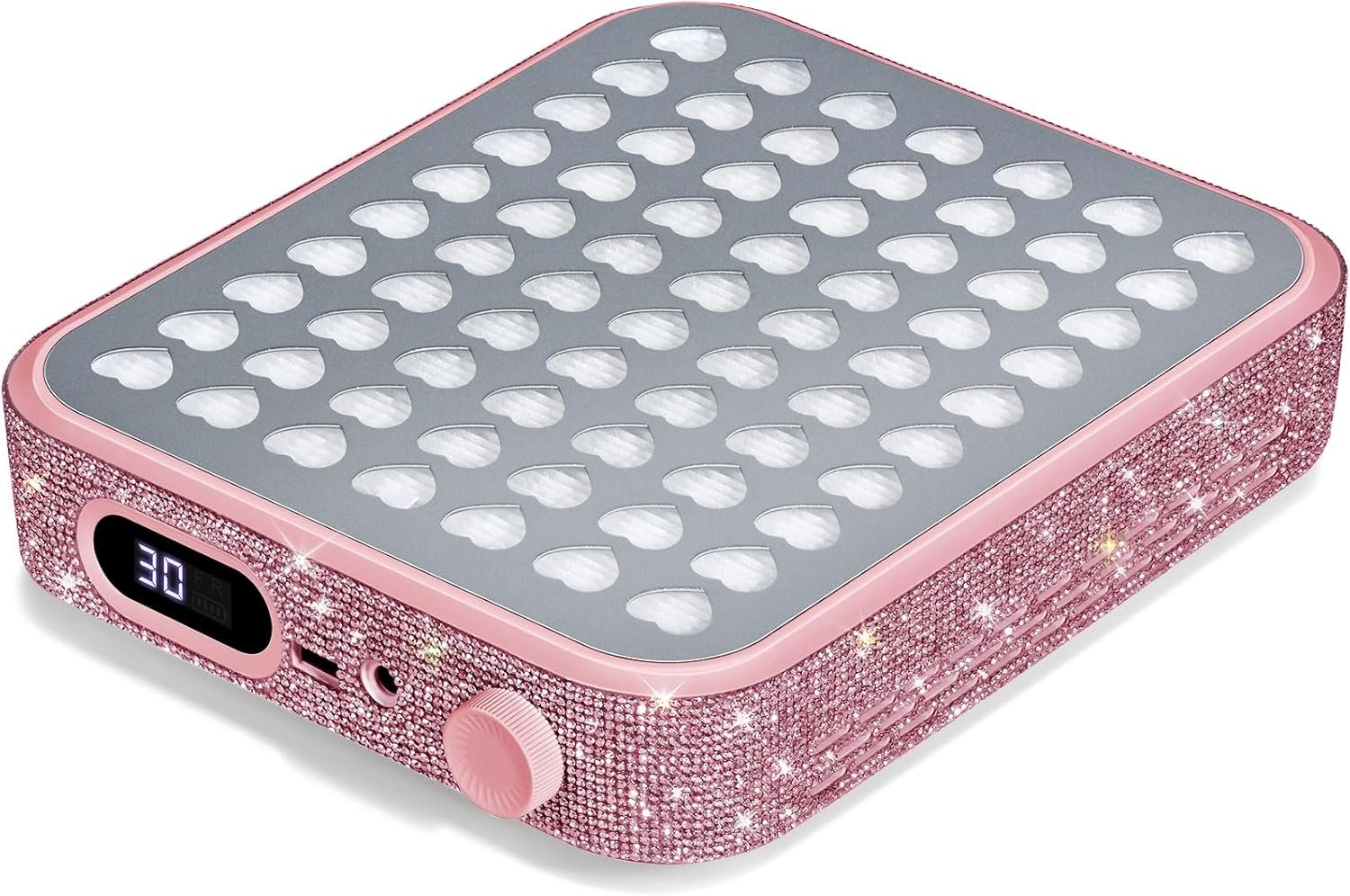 Ludysic Nail Dust Collector with 2 Reusable Filters,Nail Vacuum Dust Collector Quiet for Nail Tech Art, Powerful Nail Fan and Duster Collector,Nail Vacuum Cleaner for Salon and Home(Pink Diamond) image number 5