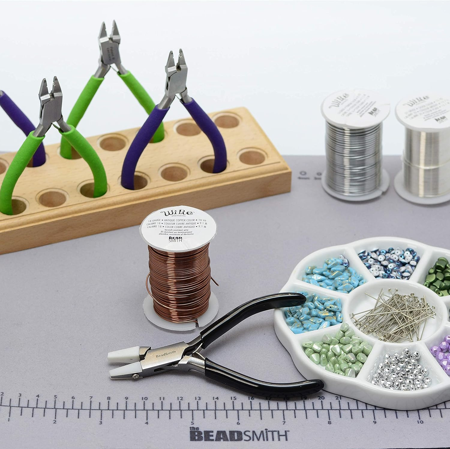 The Beadsmith Double Nylon Jaw Chain Nose Pliers, 4.75 Inches (120Mm), Black PVC Comfort Grip Handle, with Double Leaf Spring, Protects Wire When Bending and Looping image number 4