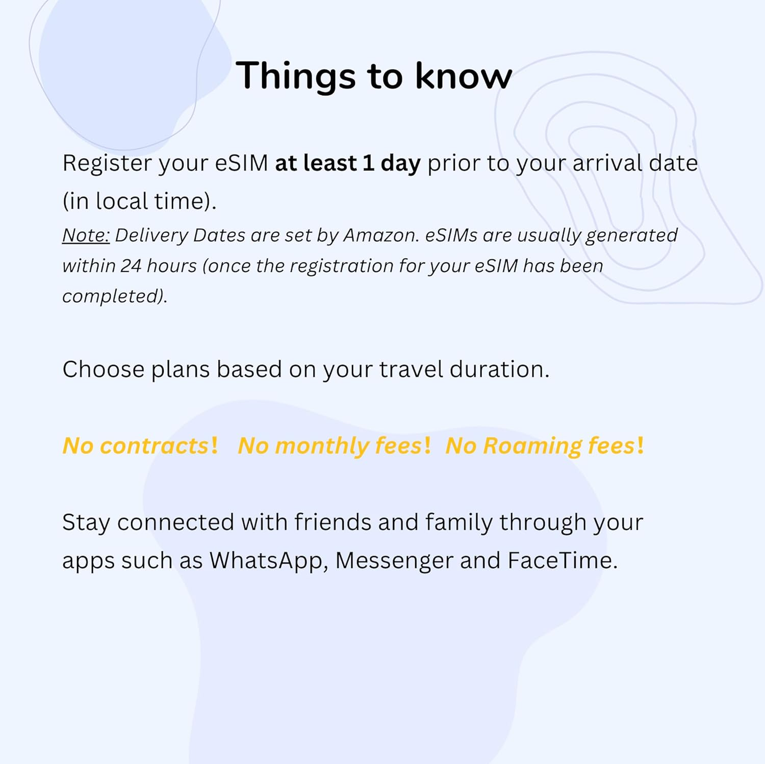 USA & Hawaii Prepaid Travel Esim Card - Unlimited 5G/4G Speed Data, Unlimited National Calls and Texts for 15 Days - T Mobile