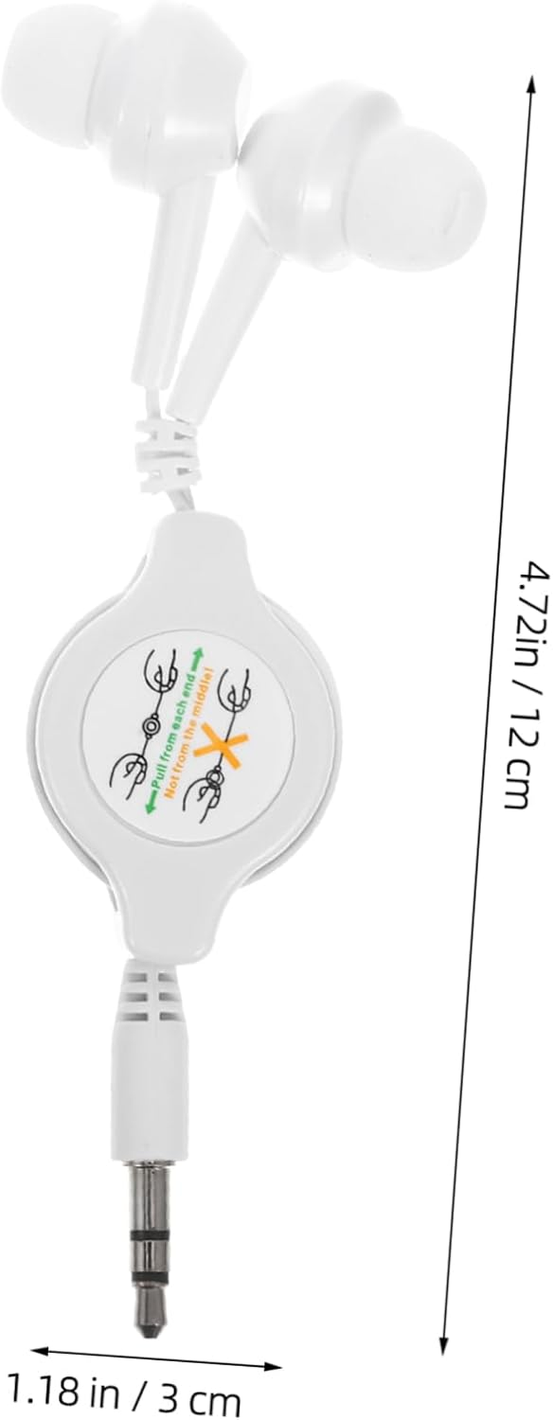 Wired Retractable Earphones In-Ear Headphones with Noise Cancellation for Music Listening on Mp3 Players and Computers image number 5