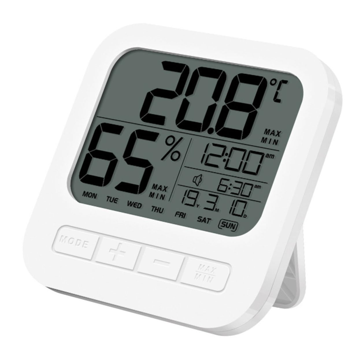 Digital Indoor Hygrometer Thermometer with High Accuracy Humidity LCD Display Records Alarm and Snooze for Home Nursery Office Climate Monitoring image number 1