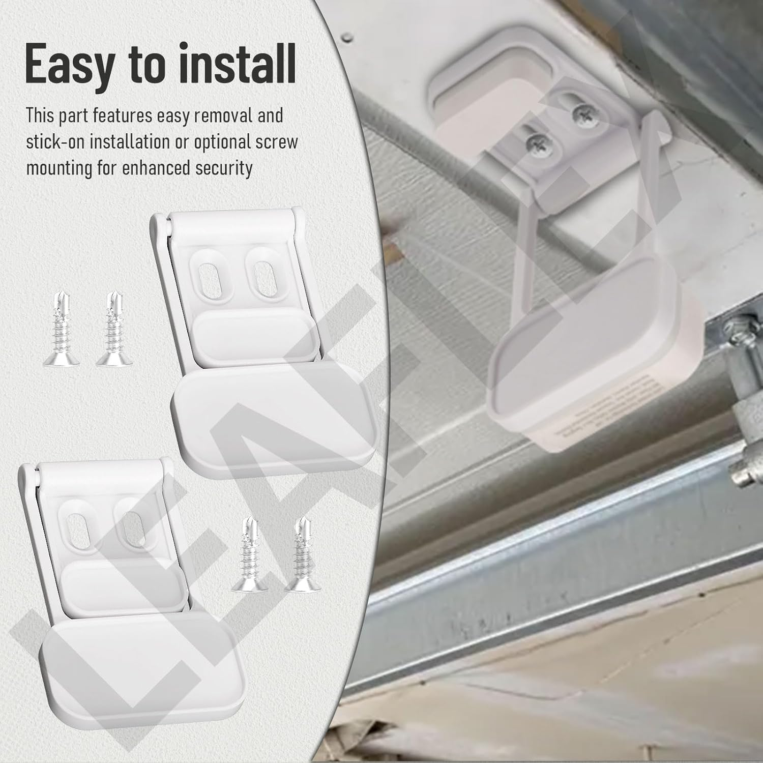 2 Pcs Garage Door Bracket for Aqara T1 Alarm Entry Sensors, Quick Installation & More Protection for Your Garage Door, Garage Door Security Accessory