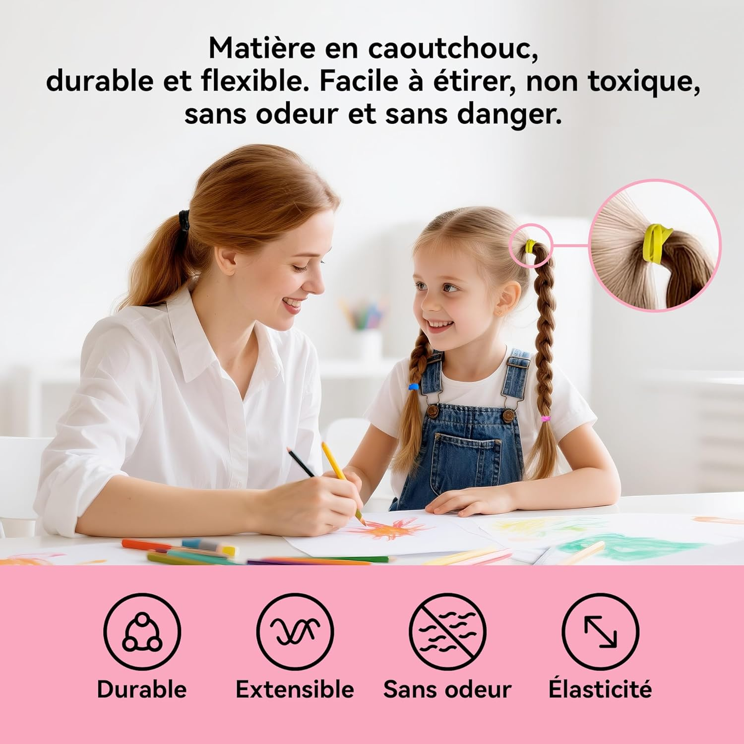 1000 Pieces Elastic Hair Bobbles Mini Hair Ties Small Colorful Rubber Bands Hair Bobbles for Girls Braids and Hairstyles DIY Hairstyle Accessories image number 4