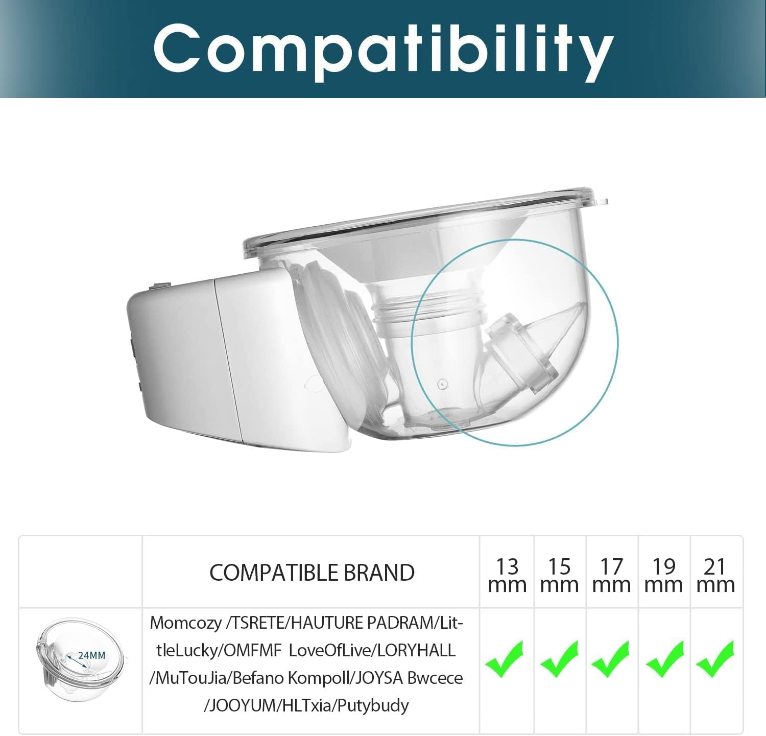 Duckbill Valves & Silicone Diaphragm Compatible with Momcozy/Tsrete/Padram/Loveoflive/Omfmf Wearable Breastpump, Wearable Breast Pump Accessories, Use with Wearable S9|S10|S12 Parts Replace image number 6
