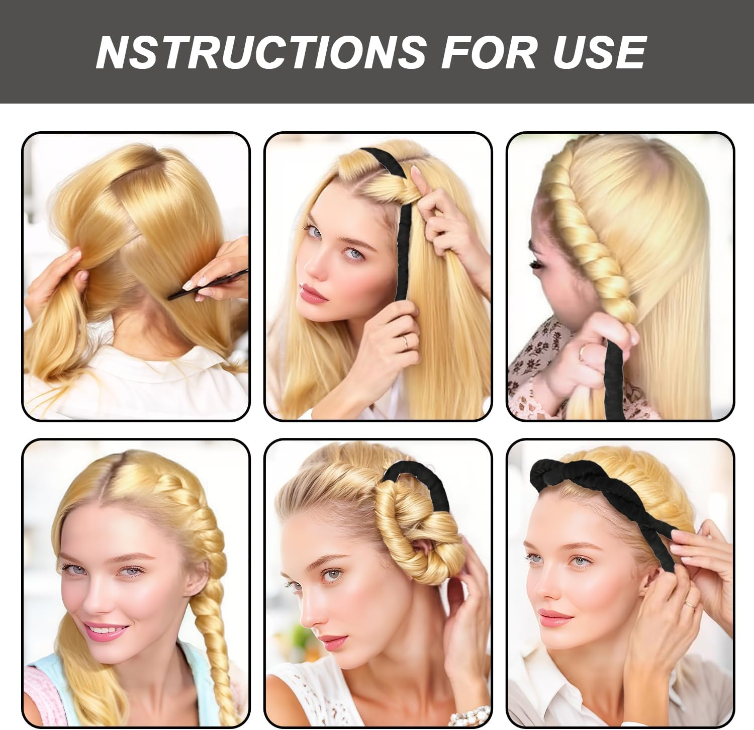 Thin Curling Iron Set No Heat for Overnight Curls, No Heat, Adjustable Flexible Rods, with Satin Cap, Sleeper for Long and Short Hair, Soft Curlers