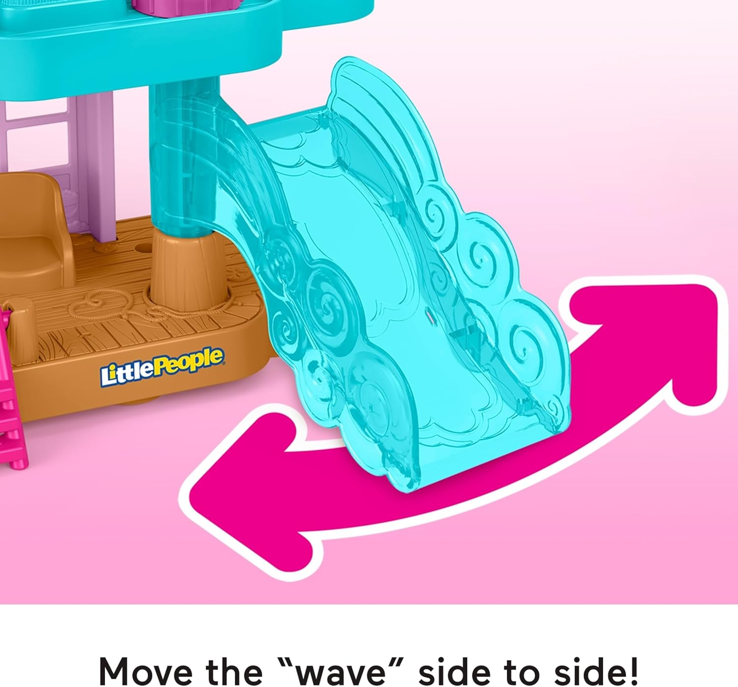 Fisher-Price Little People Toddler Toy Barbie Beach House Playset with Figures & Accessories for Preschool Pretend Play Kids Ages 18+ Months image number 1