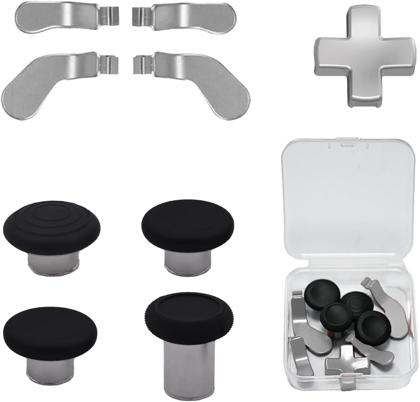 9 in 1 Thumbsticks for Elite Series 2 Core Controllers, D-Pads Replacement for Xbox Elite 2 Core Controller, Elite Control Paddles for Xbox Elite 2 Core, Accessories Parts for Xbox One Elite 2 (Black)