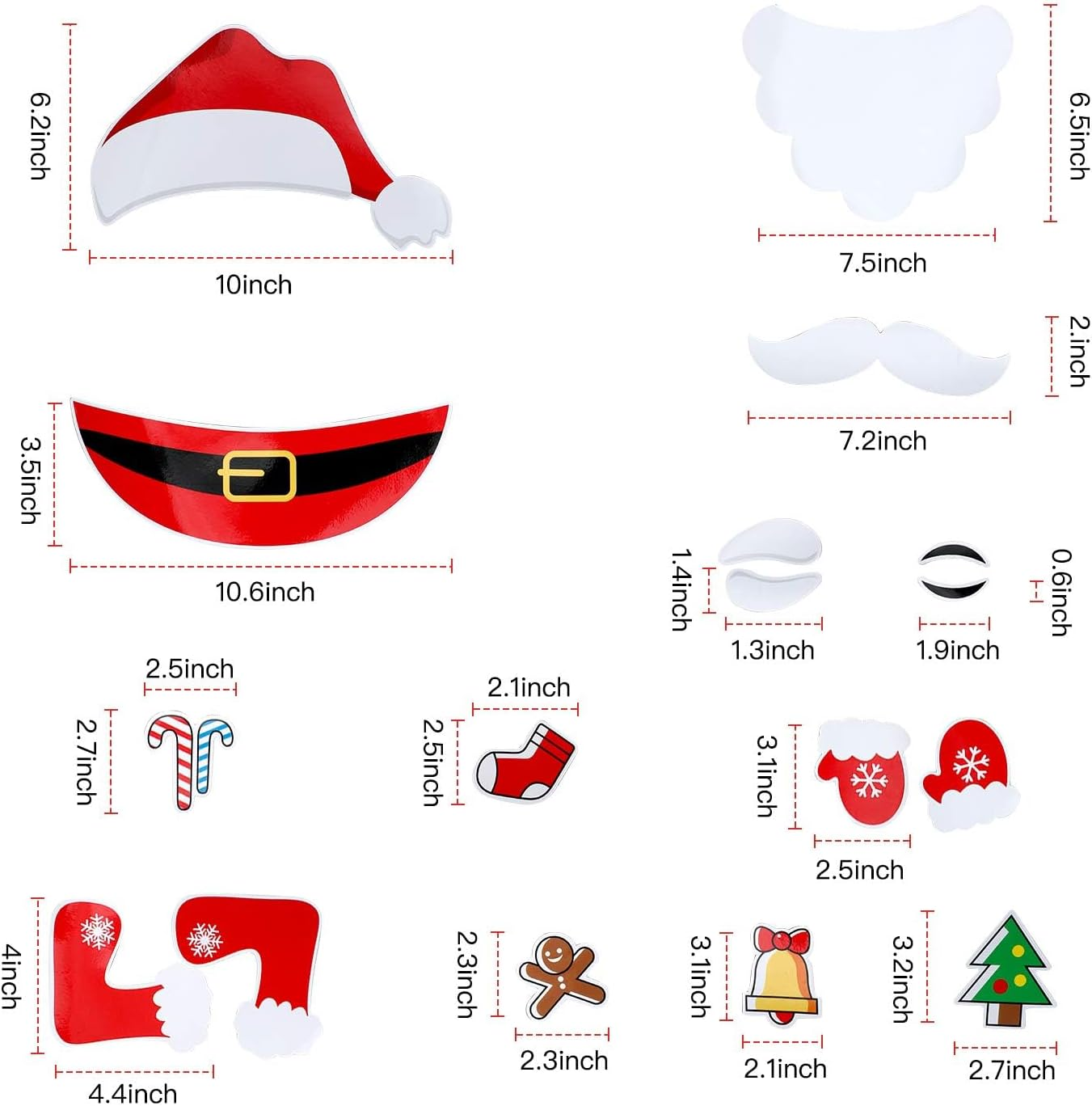 ZANZER Christmas Decorations Santa Claus Fridge Magnet Refrigerator-Stickers Refrigerator Magnets Decorations image number 4