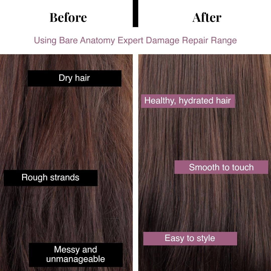 Bare Anatomy Ultra Smoothing Hair Shampoo | Restores Smoothing & Texture by 27% | Dry & Frizzy Hair | Paraben & Sulfate Free | for Women & Men | 250Ml image number 1