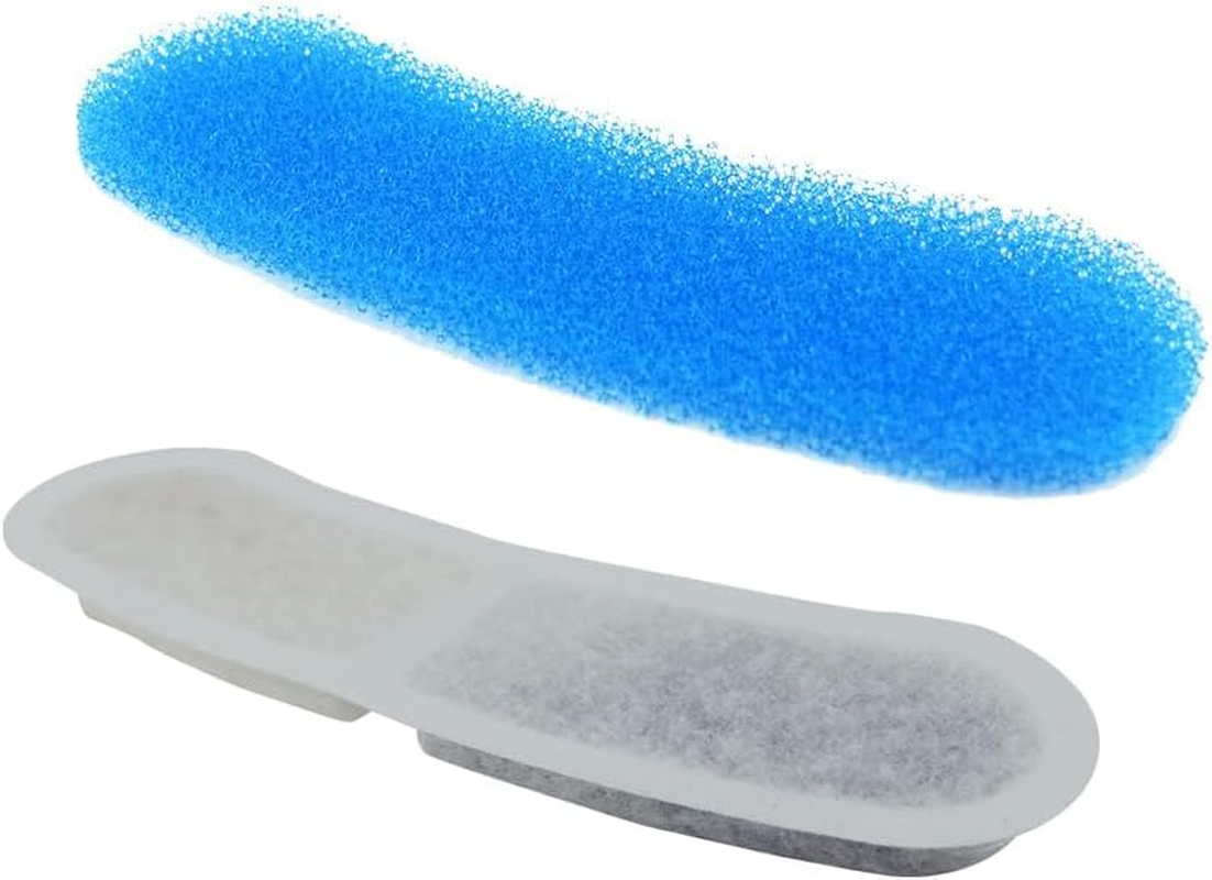 QUMOX 8-Pack Replacement Filters for WF300 Stainless Steel Cat Water Fountain &ndash; Quadruple Filtration, Sponge & Activated Carbon, Keep Water Fresh and Clean image number 1